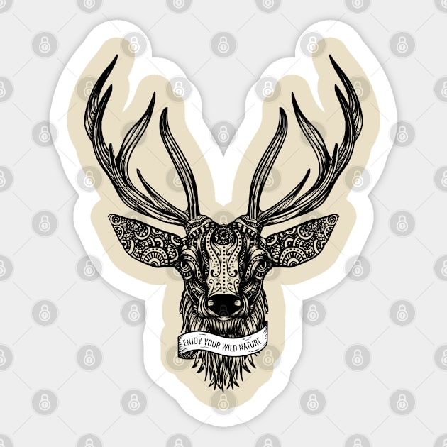 Deer Illustration Sticker by TomCage